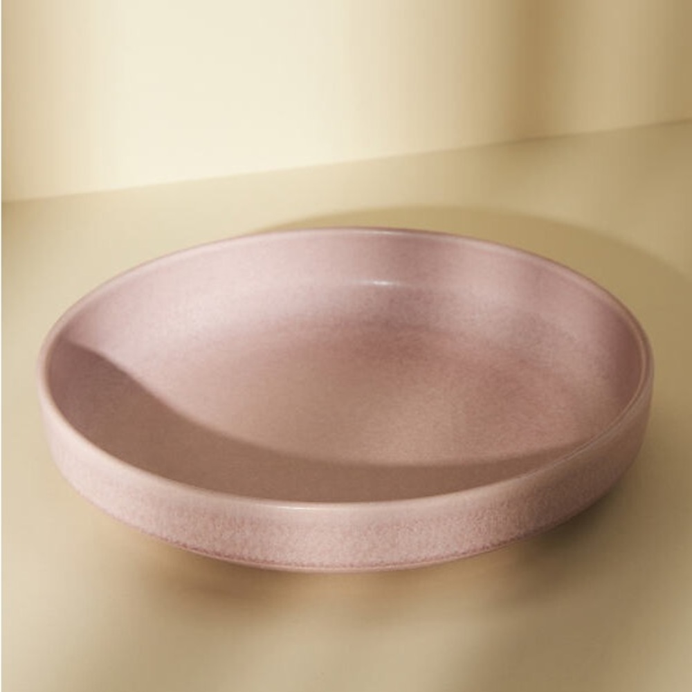 Anthropologie Matte Blush Stoneware Dinner Plate